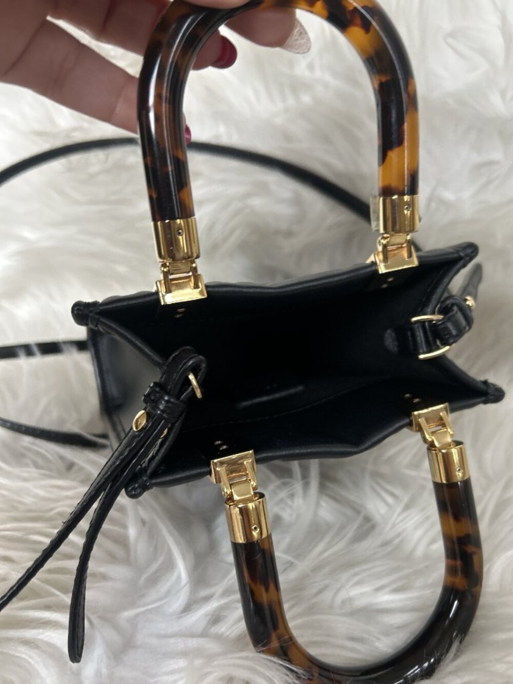 Fendi Vitello Embossed Mini F Sunshine Tote - Picture 4 of 14